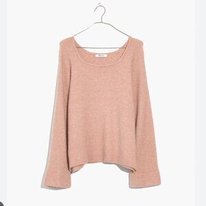 Madewell Square Neck Pullover Sweater in Coziest Yarn in Hthr Beige Alpaca M